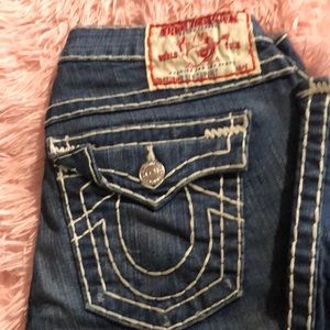 True Religion jeans large stitch